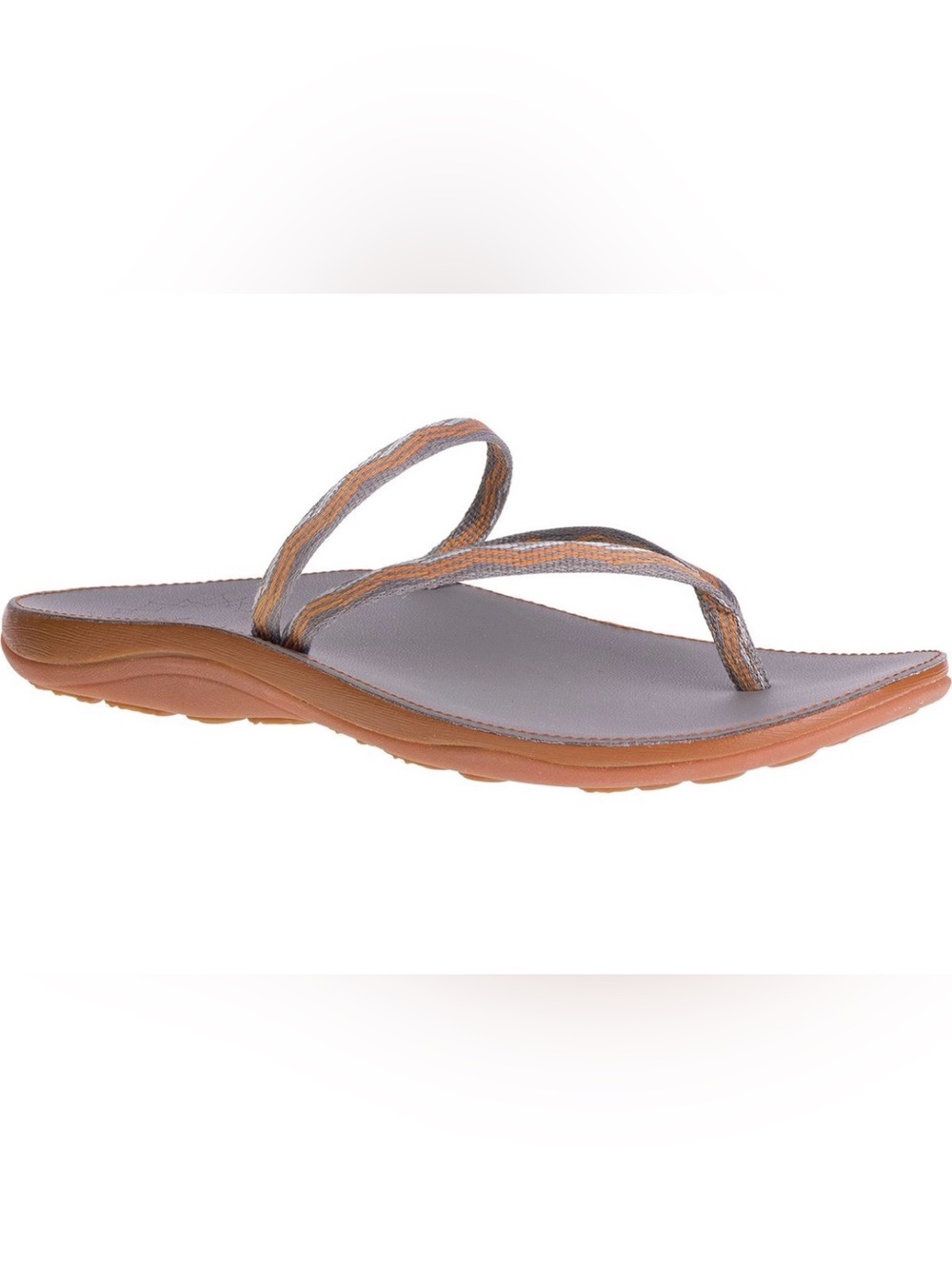 Chaco Women's Abbey flip-flops featuring patterned polyester webbing size 8